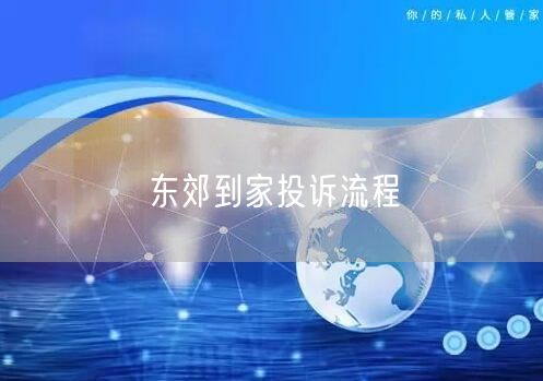 东郊到家投诉流程